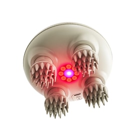 【轮滑世界冠军郭丹代言品牌】中国 和正HEZHENG 头部按摩器 仿人手 红光电动防水按摩仪 白色 1件