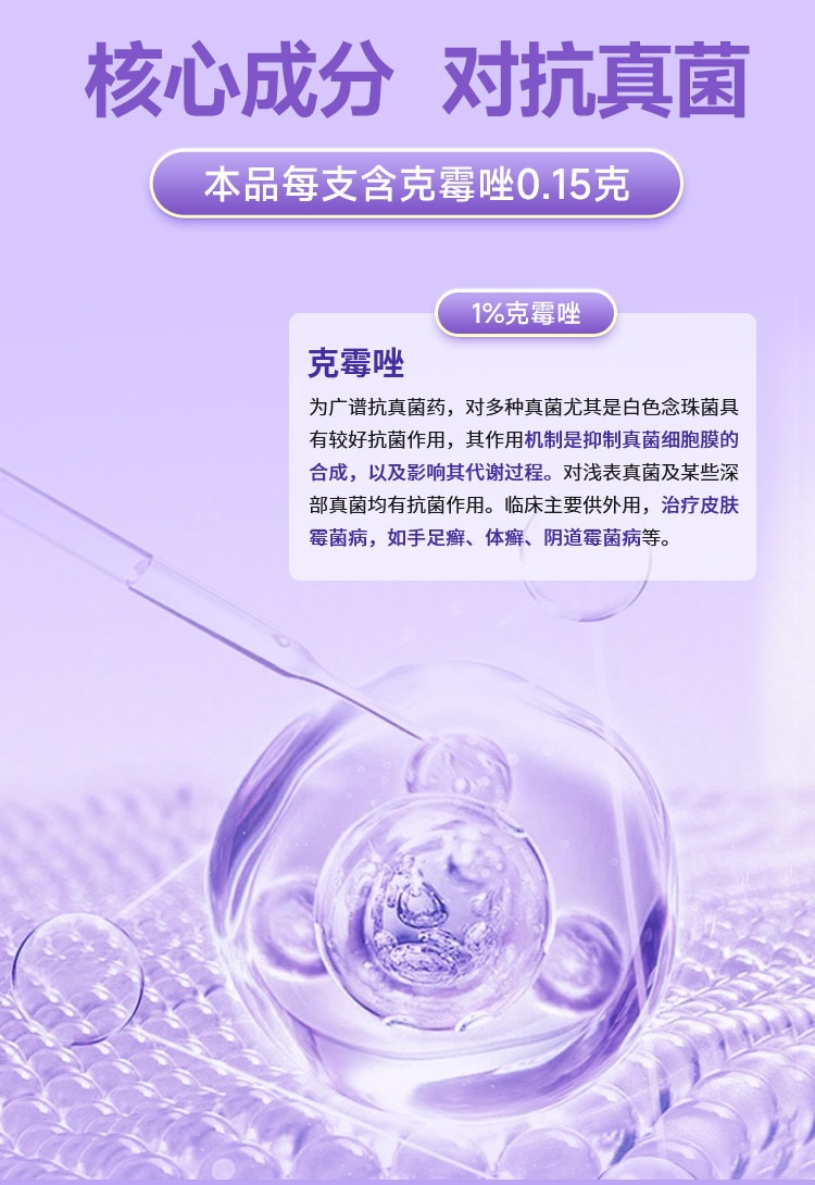 【中国直邮】 妇炎洁 克霉唑乳膏 15g 【抗菌止痒·对抗真菌·多癣症通用】 1%*15g一支 体癣股癣手足癣花斑癣头癣 念珠菌性甲沟炎外阴阴道炎 【真菌感染人群·瘙痒癣症患者·妇科炎症】局部外用 抗生素类OTC抗真菌药膏