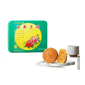 [중국 직배송] 클래식 원롱롱와 저당 노른자 흰연꽃씨 월병 150g*4개 선물박스 (중추절 이전 배송 불가)