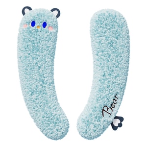 Winter Toilet Plush Seat Cushion Thickened Waterproof Toilet Seat Adhesive Type Cirt-resistant Toilet Cover - Blue 1Set