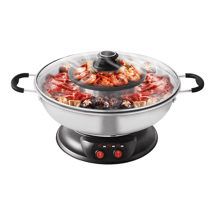 【Low Price Guarantee】Electric Shabu Shabu Hot Pot with Non Stck BBQ Grill SYHS-4L