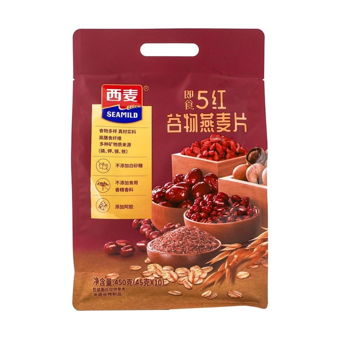 西麥 即食5紅穀物燕麥片 450g【以紅養顏】【高膳食纖維高蛋白】