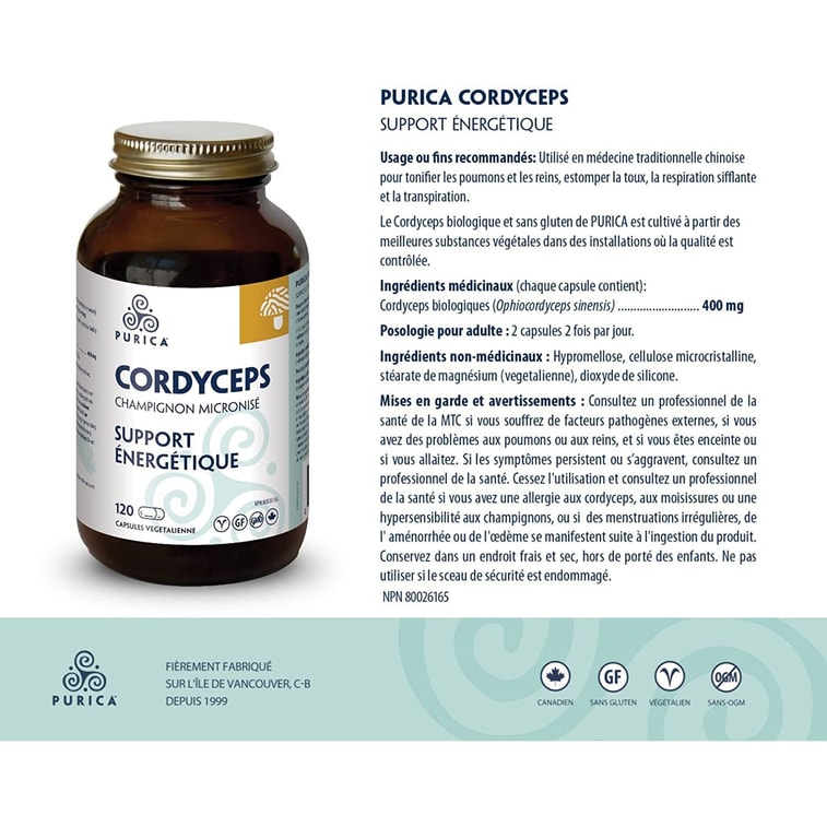 加拿大 PURICA 冬虫夏草 400mg 120粒入 3