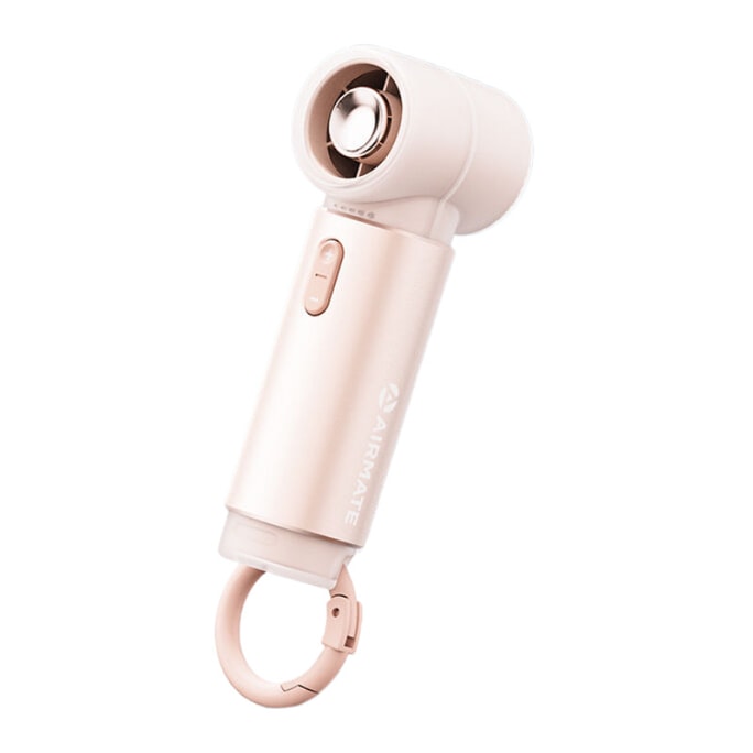 Portable Fan Handheld Turbo White USB Rechargeable Pink 1piece