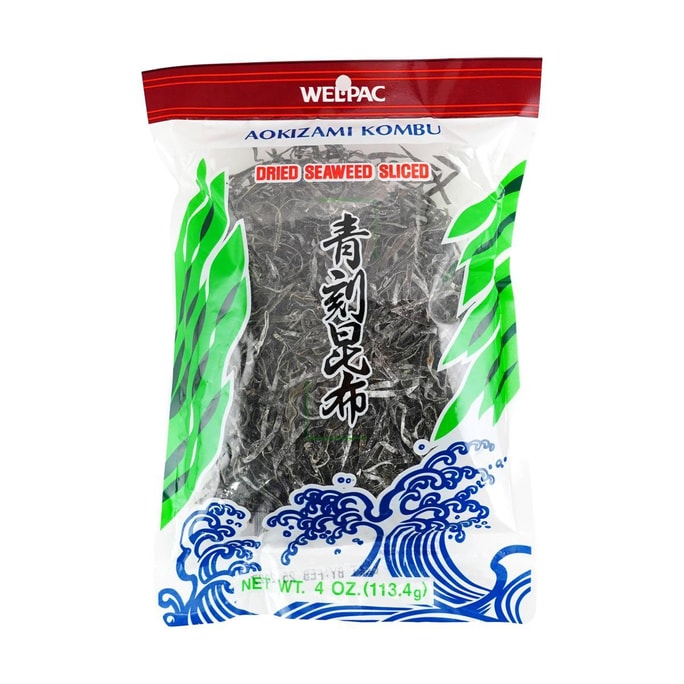 アオキザミ昆布 - 乾燥海藻スライス、4オンス