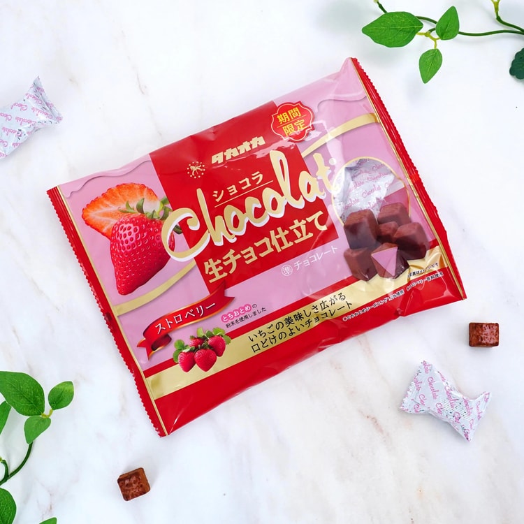 Takaokaya チョコレート - 生チョコ、ストロベリー風味、4.23オンス