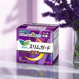 日本KAO花王 LAURIER乐而雅 S零触感系列 无香型 超薄超长夜用卫生巾 2倍吸收超强保护 无荧光剂 300mm 15片入【销量王】