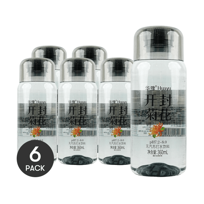 华豫 无汽苏打水 开封菊花味 360ml *6【6份超值装】【满口茶香】【弱碱性PH7.2-8】【河南特产】