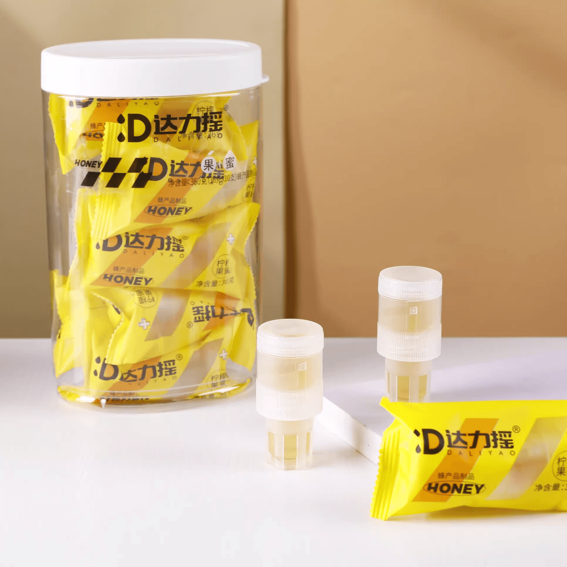  达力摇 【年货必备】蜂蜜水分离式瓶盖柠檬蜜汁36克*3只