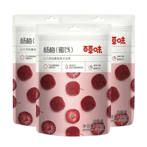 BE&CHEWY Premium Dried Bayberry 3-Pack (100g Each) - Sweet-Tart Preserved Bayberry, Plump & Juicy, Traditional Chinese Snack, Perfect for Daily Munching