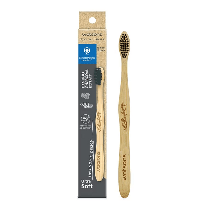 Charcoal Bamboo Toothbrush Ultra Soft 1pcs