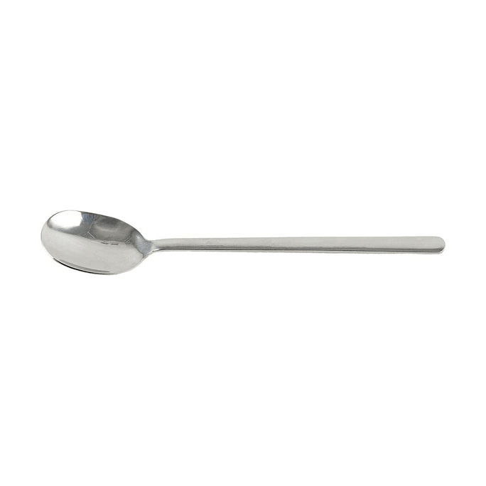 Korean Style Square Head Long-handled 304 Stainless Steel Spoon Silver