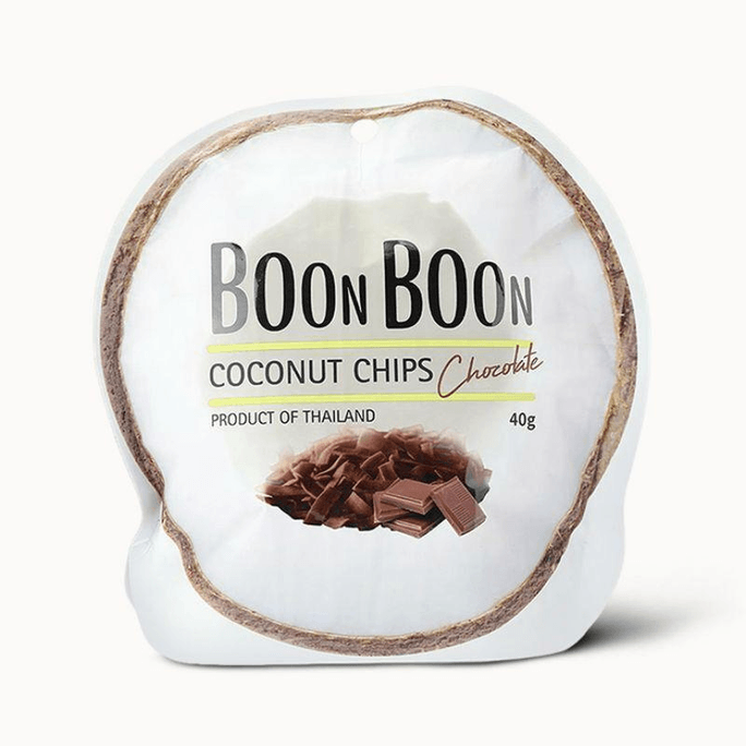 BOONBOON Coconut Full Crispy Coconut Slices Chocolate Flavor 40g
