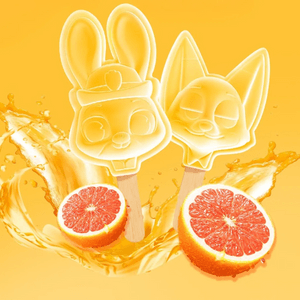 Zootopia Collaboration Vitamin C Lollipop Gummy Candy Blood Orange Flavor  24 sticks 10.15 oz【0 White Sugar 0 Fat】