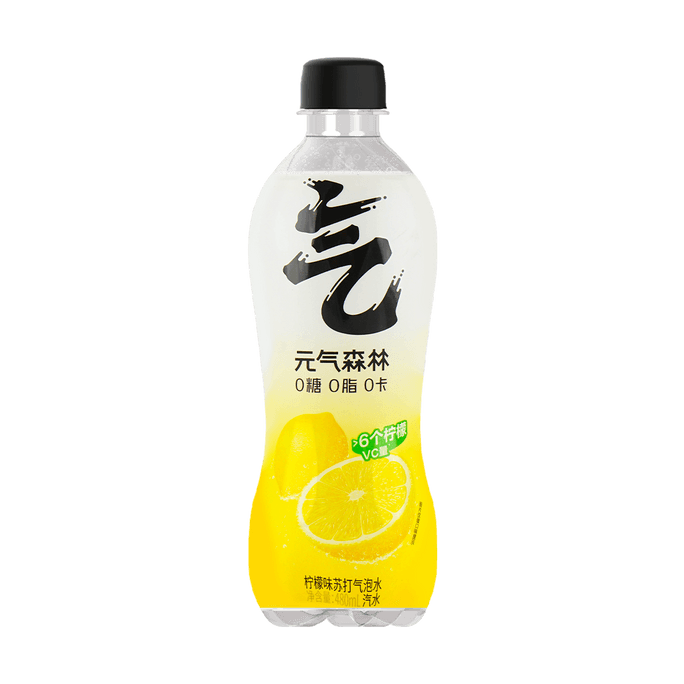 Genki FOREST Lemon Soda Sparkling Water,[0 sugar ,0 fat and low calorie],16.23fl oz
