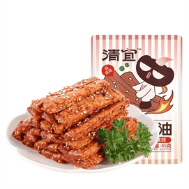 High-Protein Oil-Free Spicy Strips 45g*2 Bags, Low-Calorie, Zero-Fat, Sugar-Free Diet Meal Replacement, Instant Konjac Gluten Spicy Snack
