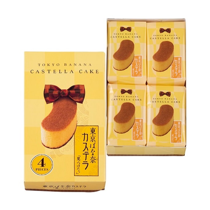 【日本直邮】日本 东京香蕉 TOKYO BANANA  枫糖味 蜂蜜香蕉蛋糕 4枚装