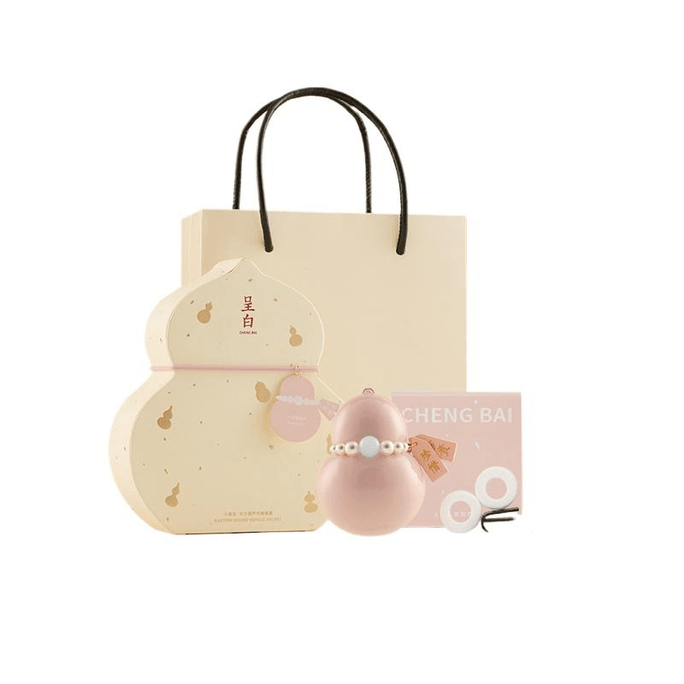 White And Luxurious Little Fubao Gourd Car Mounted Perfume Decoration Plant Fragrance 4 Fragrance Pieces