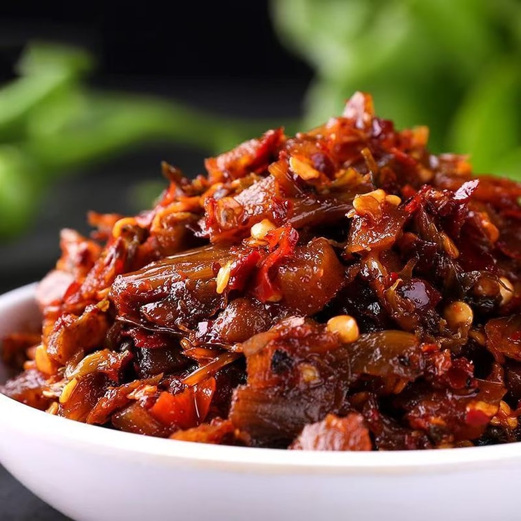 Spicy Guizhou authentic fragrant vegetable, Tao Hua Bi, appetising side dish, salted vegetable, pickled mustard, bagged 60g*1 bag 3