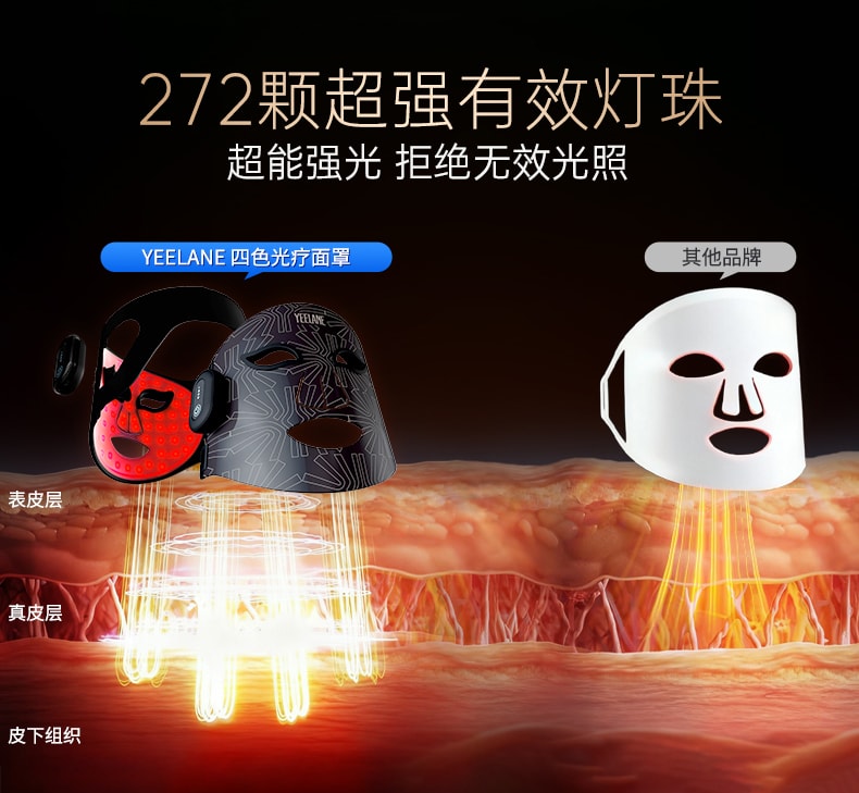依恋 【达人种草 热销爆品】LED光疗面罩 多光谱红外光联合护理 黑色 1件