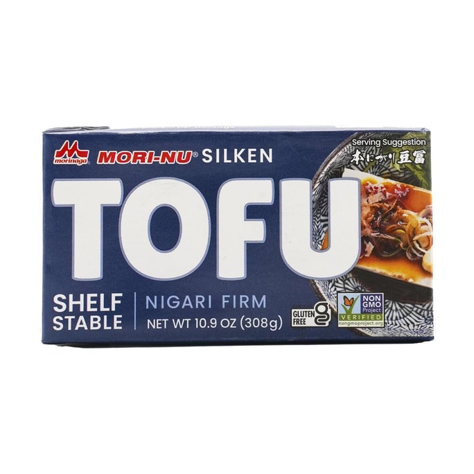 Mori-Nu Silken Tofu , Nigari Firm Type ,10.9 oz 【No Preservatives】【NON GMO】【Gluten Free】