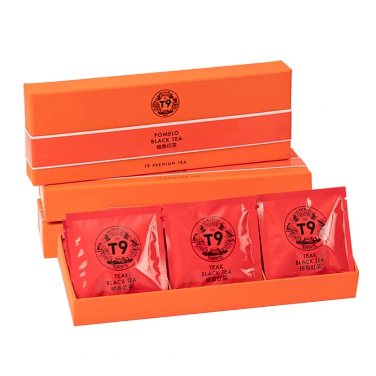 T9 Colorful Tea Bag Gift Box Pomelo Aroma Black Tea Hot Brew Tea