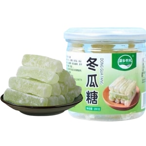 夏鄉農夫 冬瓜糖 200克 農家老式冬瓜糖 軟糯口感 甜而不膩 果肉新鮮 瓜香濃鬱 原味清甜爽口 農家自曬休閒零食 水果糖 蜜餞果乾