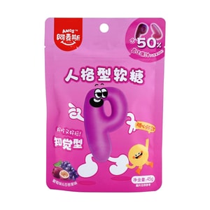 MBTI 성격 테스트 젤리 캔디 레터스 JP, 포도&패션프루트 맛, 1.59온스(1.59oz)【포장은 변경될 수 있습니다】