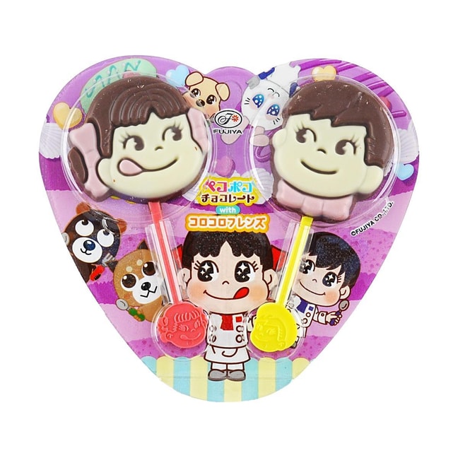 Peko Poko Chocolate Lollipops - Japanese Chocolate Candy, 0.8oz