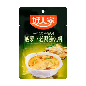 好人家 酸蘿蔔老鴨湯燉料 350g【重慶風味酸湯煲湯調味料】