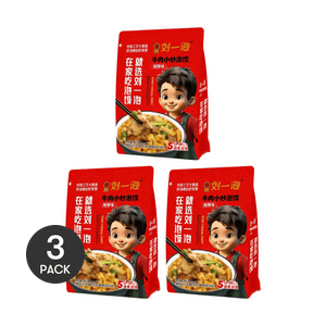 刘一泡 全新系列牛肉风味小炒泡馍 酸辣味 465g *3【3份超值装】【陕西西安特产】【半成品速食】【还原堂食风味】