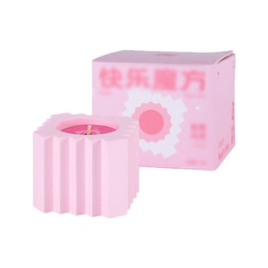 【中国からの直送】HSPM ルービックキューブ型アロマキャンドル、誕生日プレゼント、お土産、写真撮影用小道具、クリエイティブなホームデコレーション、スクエアピーチウーロンキャンドル（1個）