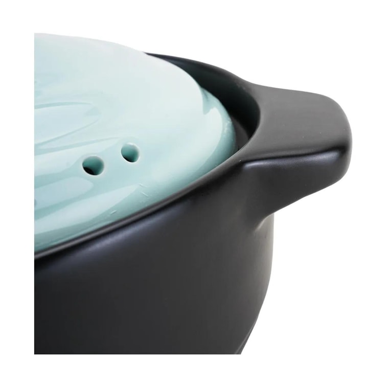 BEAR小熊 家用燃气灶宽口浅汤煲砂锅 陶瓷汤锅炖锅 焖煮炖多用砂煲 滋味煲 奶油蓝 3.5L CP-G0023-P01 6