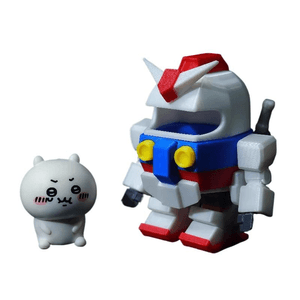 【中国直邮】玩乐主义 新作うさぎchiikawaガンダムフィギュア マグネット式組み立てモデル 怒り 7.1*6.4cm *1点装