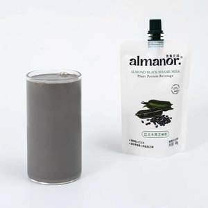 Almond Black Sesame Soybean Milk 6.35 oz*12 packs【No Additive】