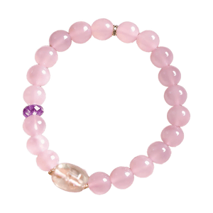 복숭아꽃 풍요의 수정 팔찌 링인 축복 (여성용)