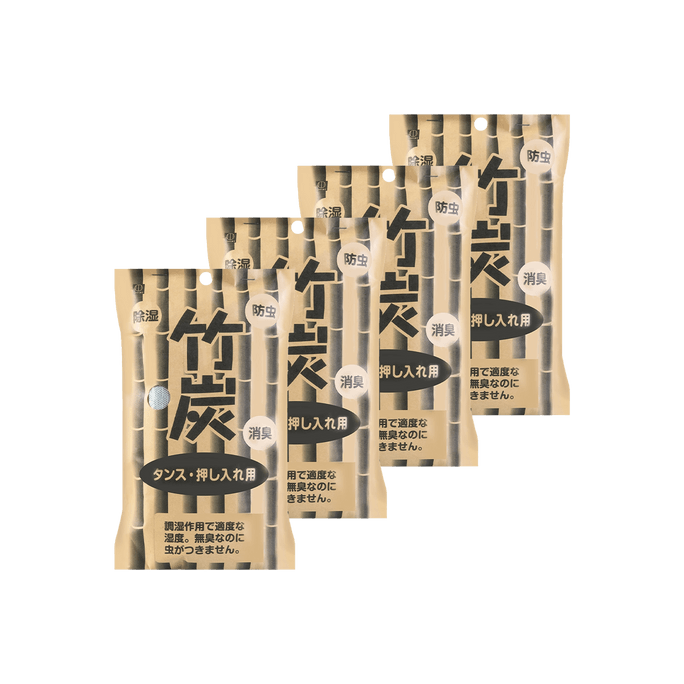 日本KOKUBO小久保 竹炭包  2件入 除湿防虫消臭【超值4包组合】