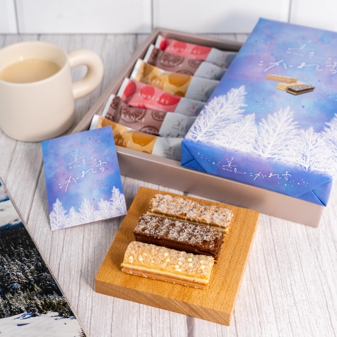 Mifuyu Kogareyuki, Mille-Feuille Dessert,Strawberry&Orange& Apple Flavor,6 Pieces【Japanese Sweets Souvenirs】