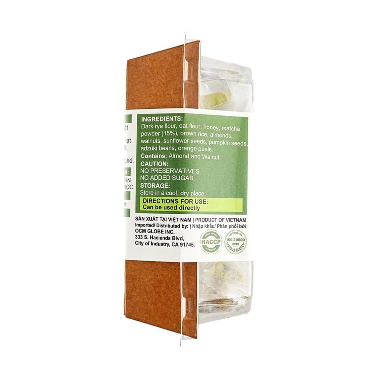 Matcha Biscotti,Honey Nut Cereal Biscuits, 3.53 oz【0 Sugar 0 Additives】 8