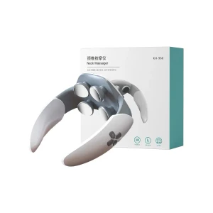 KH-960 4-Head Neck and Shoulder Massager White 1 Piece—Pulse Massage + Heat Therapy for Relaxation