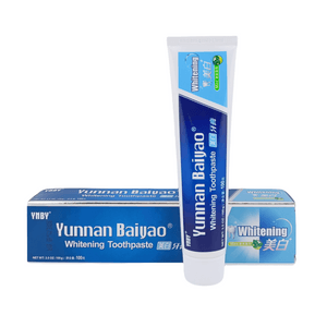 雲南白薬ホワイトニング歯磨き粉 100g: 黄ばみや汚れを除去し、歯ぐきと歯を保護し、息を爽やかにし、口臭や歯垢を除去し、口腔衛生を保ちます。