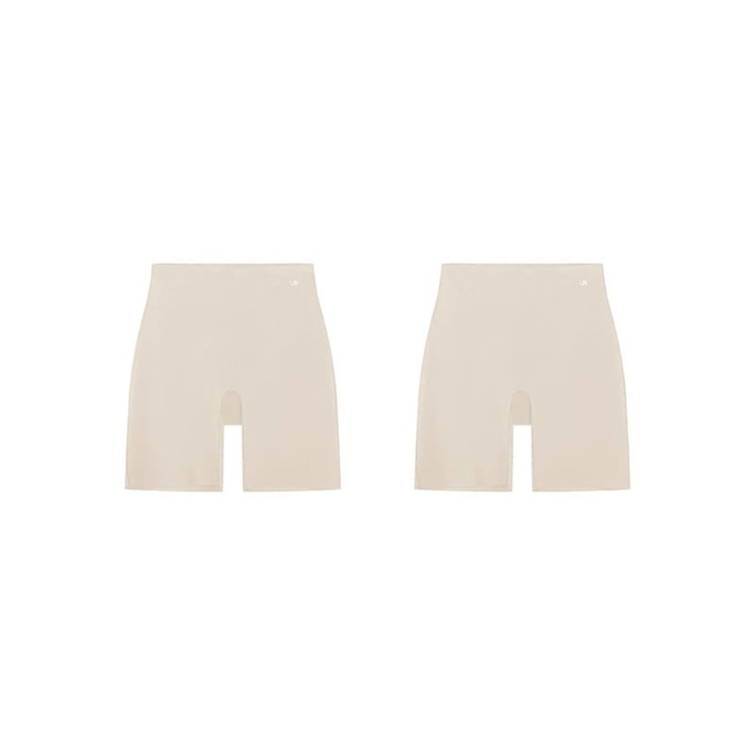 【カナダ直送】ubras ヌード感ヒップカバーショーツ 2枚セット セラミック肌色+セラミック肌色 XL 腹部引き締め シームレスインナー ヨガパンツ用インナー