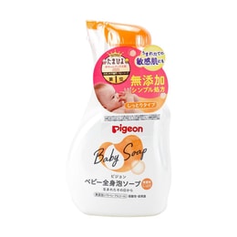 日本PIGEON貝親 嬰兒洗髮精乳二合一 泡沫型 500ml