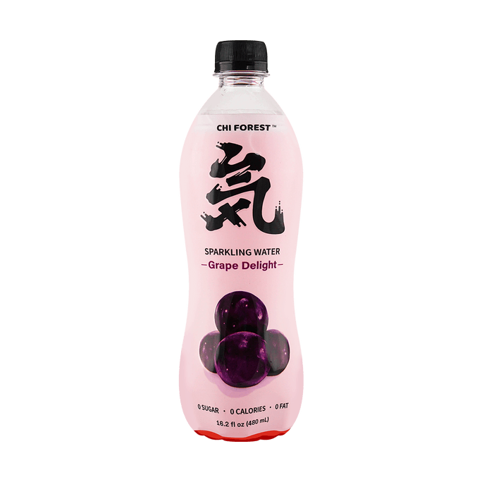 Black Grape Sparkling Water - Zero Calorie Drink, 16.23fl oz
