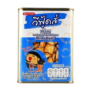 泰国VFOODS 牛奶味小熊饼干 罐装 400g【泰国超人气零食伴手礼】