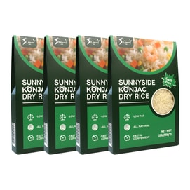 Konjac Dry Rice - All Natural Low-Calorie Gluten-Free Rice Alternative 800g pack of 4(100g*2/pack)