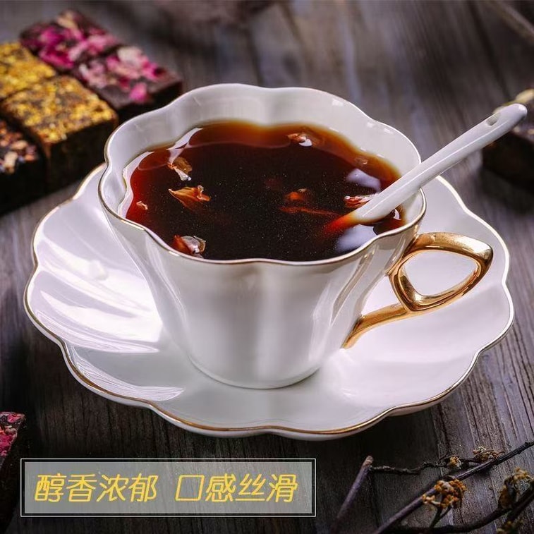 飄純 正宗雲南古法黑糖塊純手工甘蔗紅糖薑茶大姨媽老紅糖塊160克*1盒 4