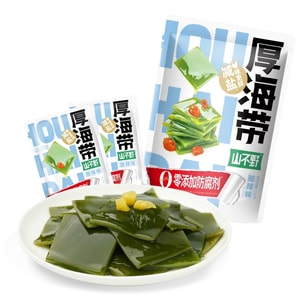 Reduced salt version of thick kelp with pickled chili, sour and spicy flavor, 0 preservatives, 0 fat, 20g * 5 packs