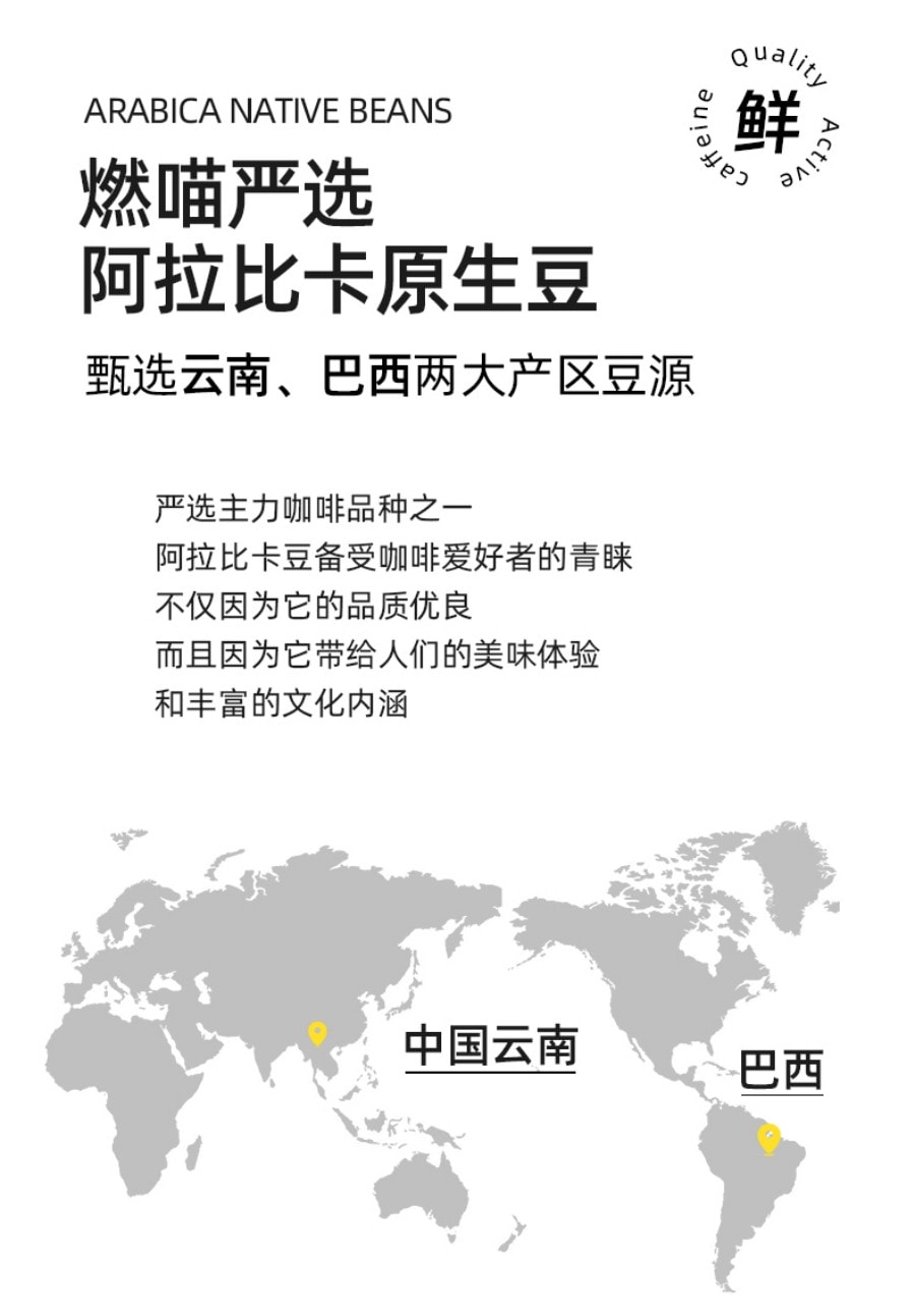 燃喵 冷萃冻干即溶纯黑咖啡 美式 拿铁 黑糖 组合装风味 中度烘焙 18颗装 36g【低温慢萃 冻干锁鲜】