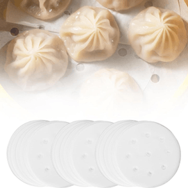 바이링케 10cm 찜기용 종이 300매, 1인용 찜기용 종이, 달라붙지 않는 미니 찜기 종이.